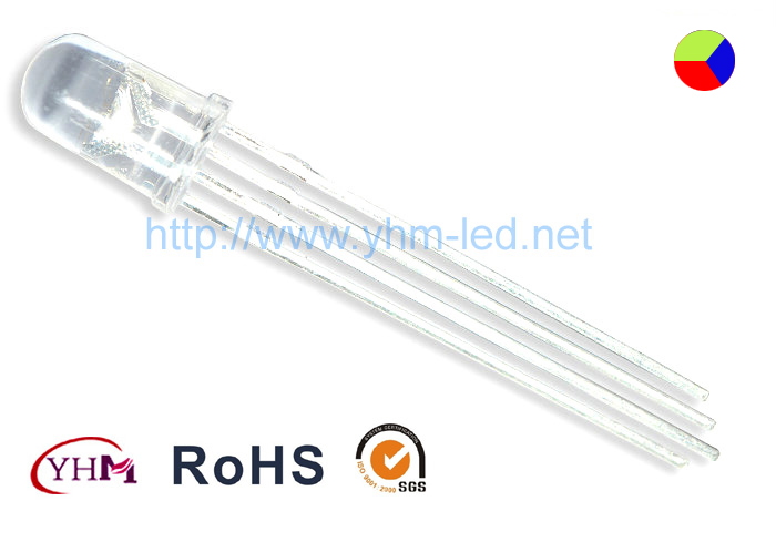 5mm透明全彩共陽LED